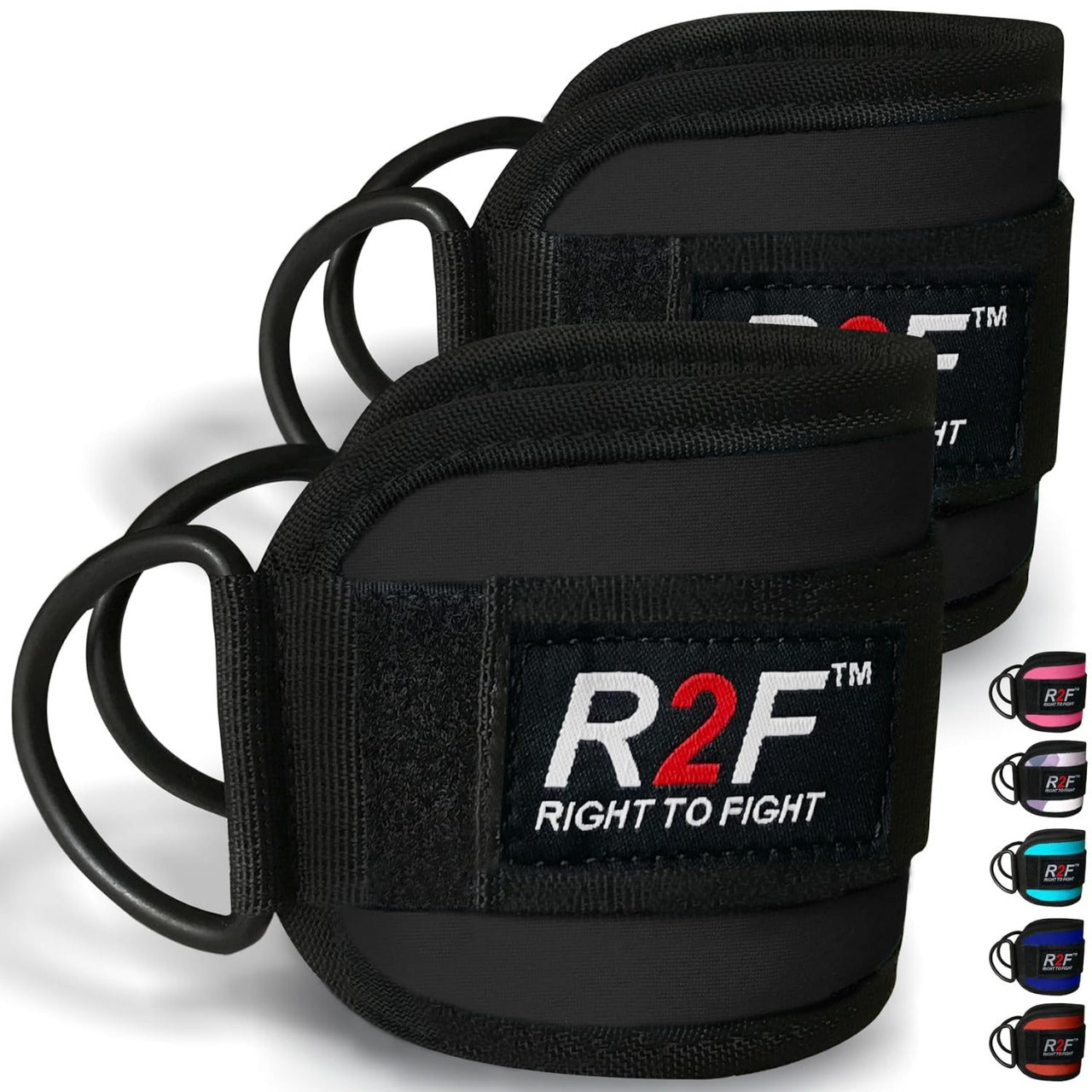 R2F Sangles de Cheville pour Fixations de Machines à Câbles - Pack de 2  Sangles de Fitness Exercice de Gymnastique pour Hommes et Femmes