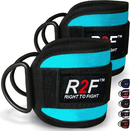 R2F Ankle Straps For Best Workout Cable Machines Attachments Padded Gym Pair  Weighted Kickback Engaging Glutes, Hip Abductors, Core Muscles Ideal For Men/Women Multipurpose Use Gym Equipment Cable Leg Exercises.