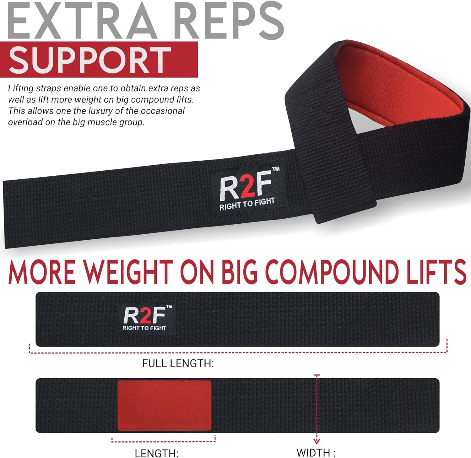 RDX Lifting Wrist Straps for Weightlifting, 5MM Neoprene Padded Anti Slip  60CM Hand Bar Support Grips, Strength Training Equipment Heavy Duty Workout  Bodybuilding Powerlifting Gym Fitness, Men Women Black One Size